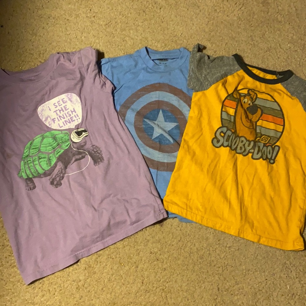 My son’s favorite t-shirts. (They grow so fast.)
